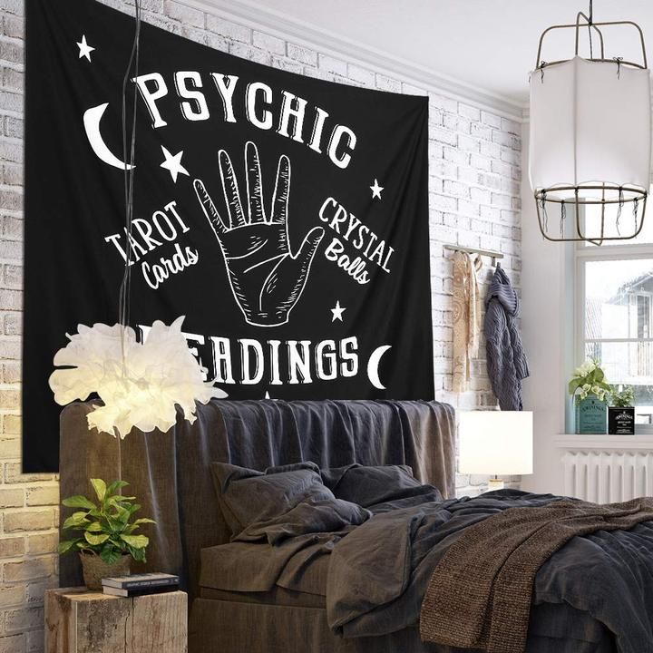VibeCore Psychic Readings Tapestry In Bedroom