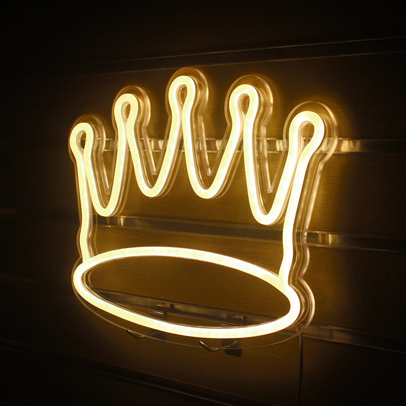 VibeCore Queen's Crown Neon Light Side View