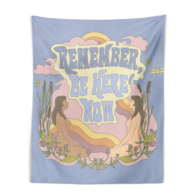 VibeCore Remember Be Here Now Tapestry Product View