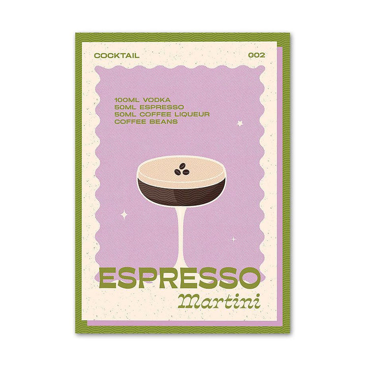 VibeCore Retro Cocktail Canvas Prints Option G: Espresso Martini