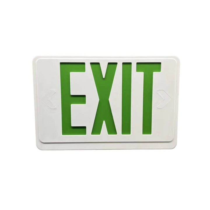 Illuminate your space with the bold and edgy VibeCore Retro Exit Light Sign in green. Featuring LED-lit lettering and a rugged, industrial design, this sign brings a unique grunge decor or alt decor vibe to any room.