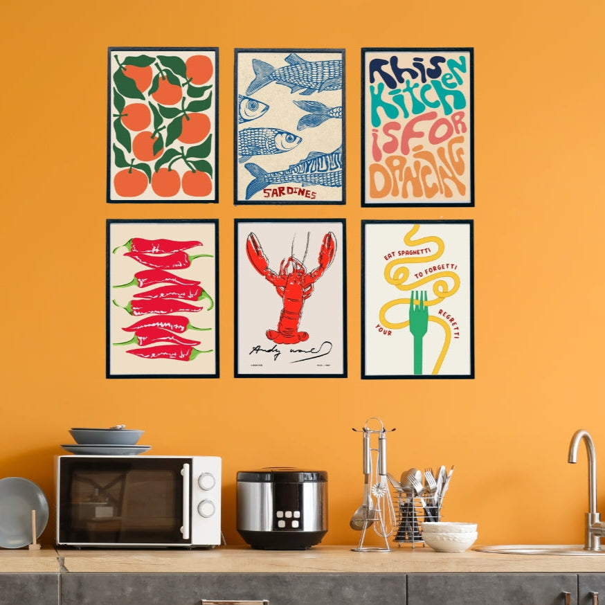 VibeCore Retro Kitchen Canvas Prints