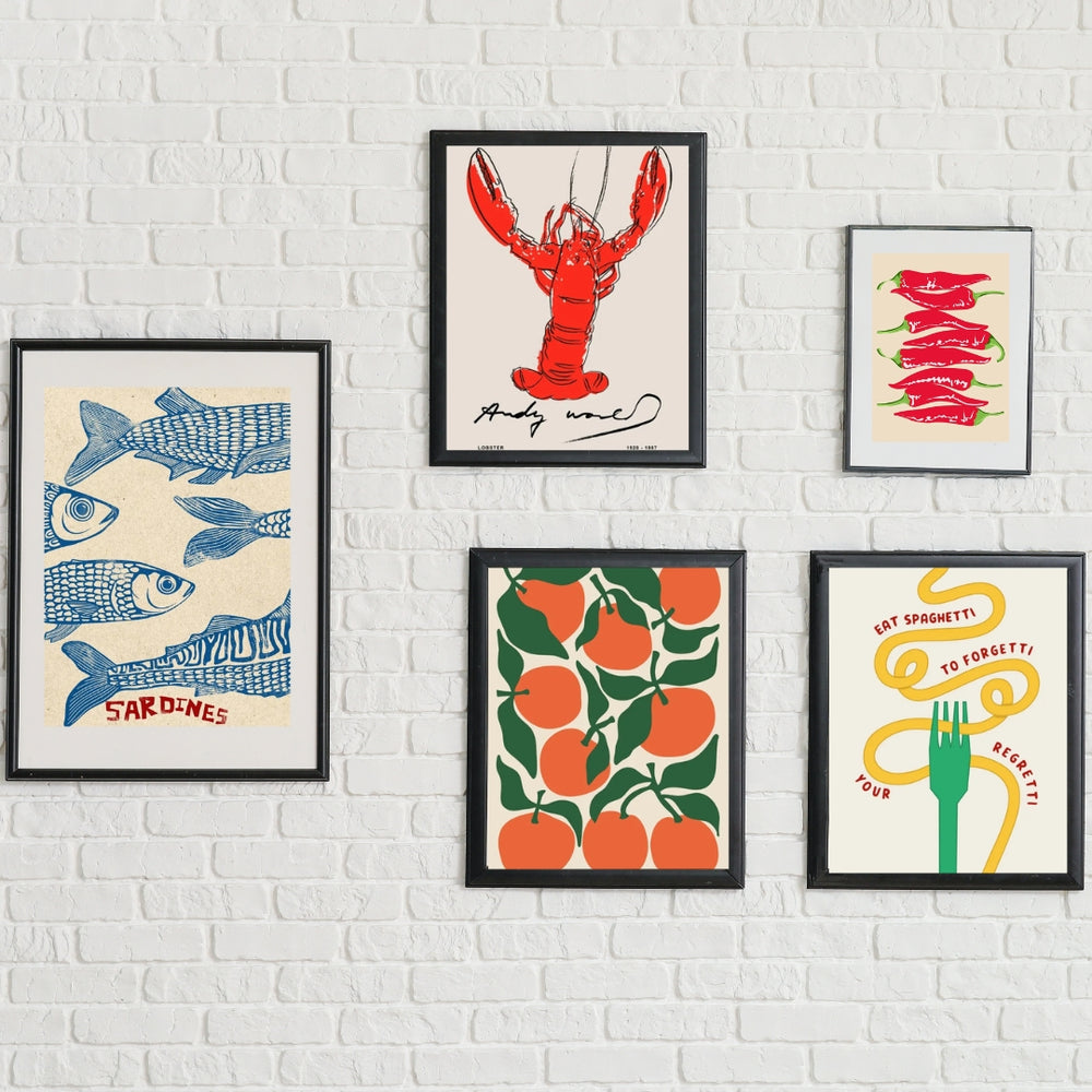 VibeCore Retro Kitchen Canvas Prints On Wall