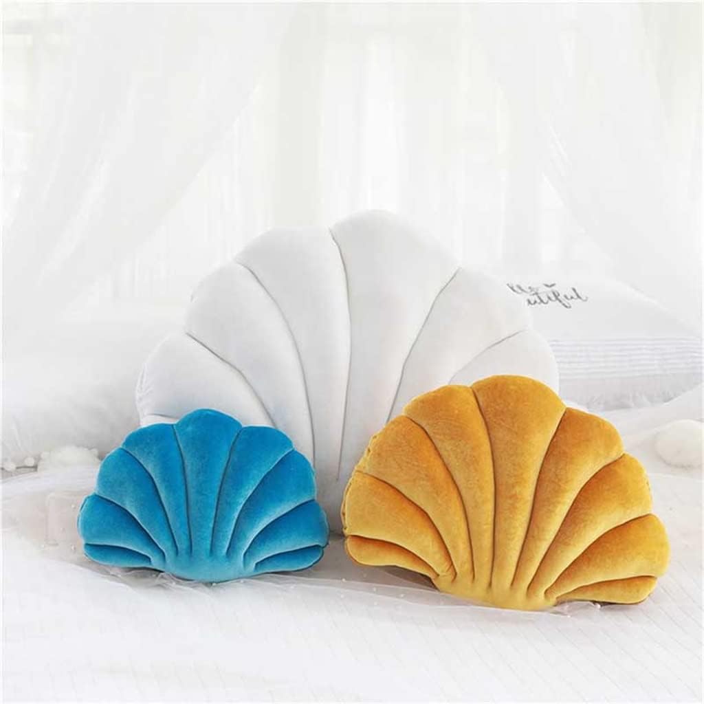 VibeCore Seashell Throw Pillow available in three sizes (Small, Medium, Large). Soft, plush velvet cushion in various colors, adding a coastal-inspired touch to bedrooms, dorms, or living areas.