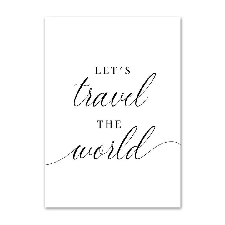 VibeCore Serene Oceanside Canvas Prints Option J: Let's travel the world
