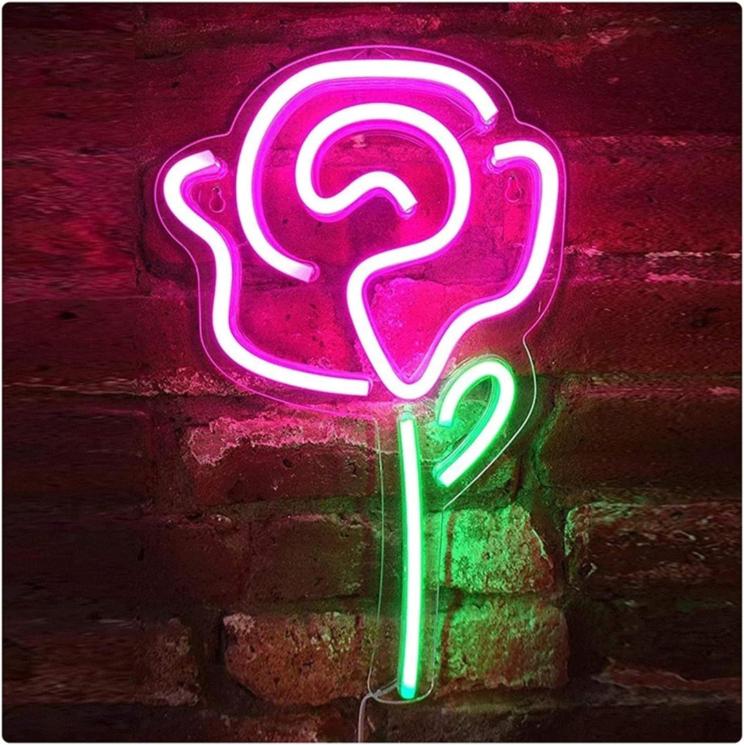 VibeCore Single Rose Neon Light