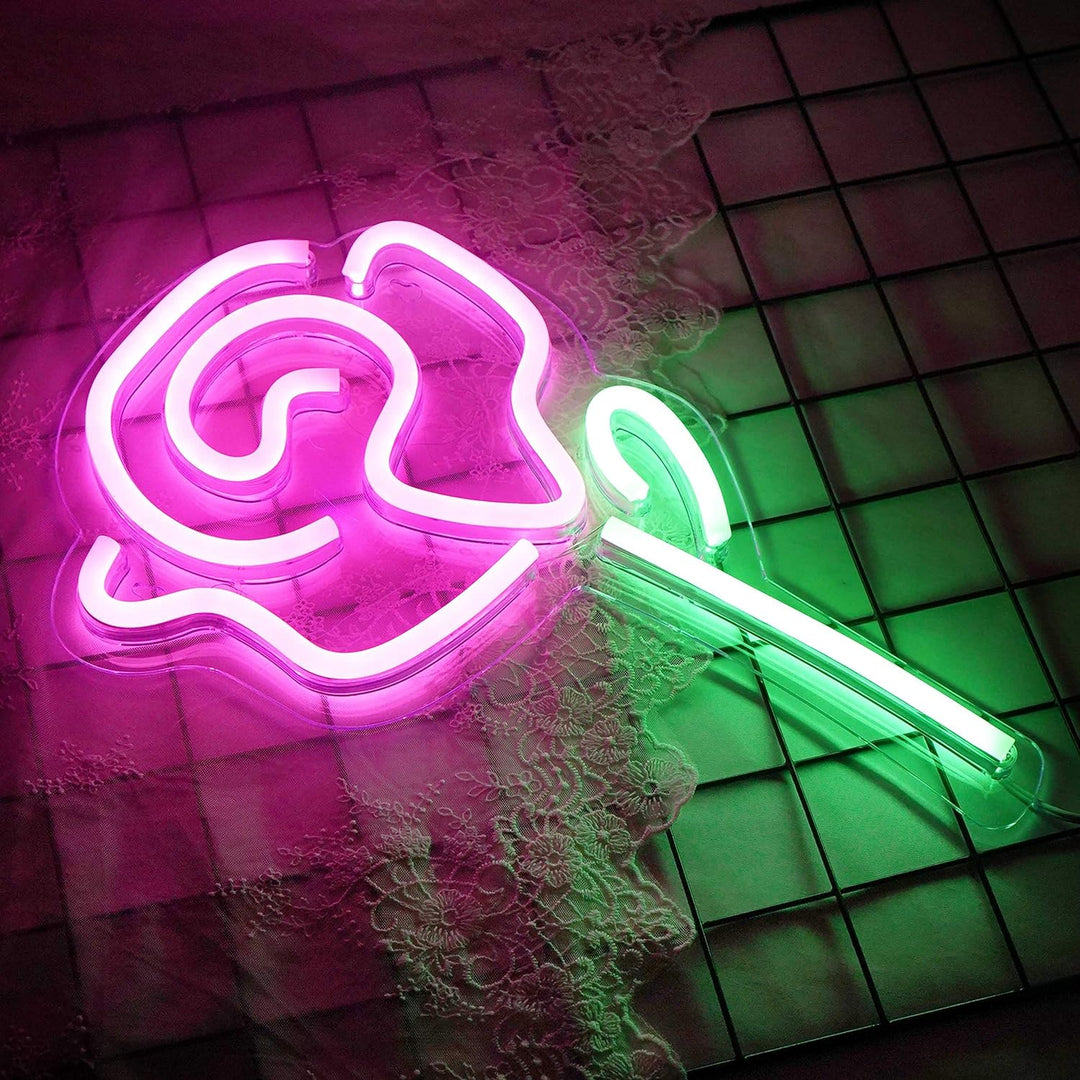 VibeCore Single Rose Neon Light Lying Down