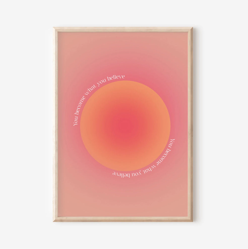 VibeCore Spiritual Aura Canvas Prints Option A You become what you believe
