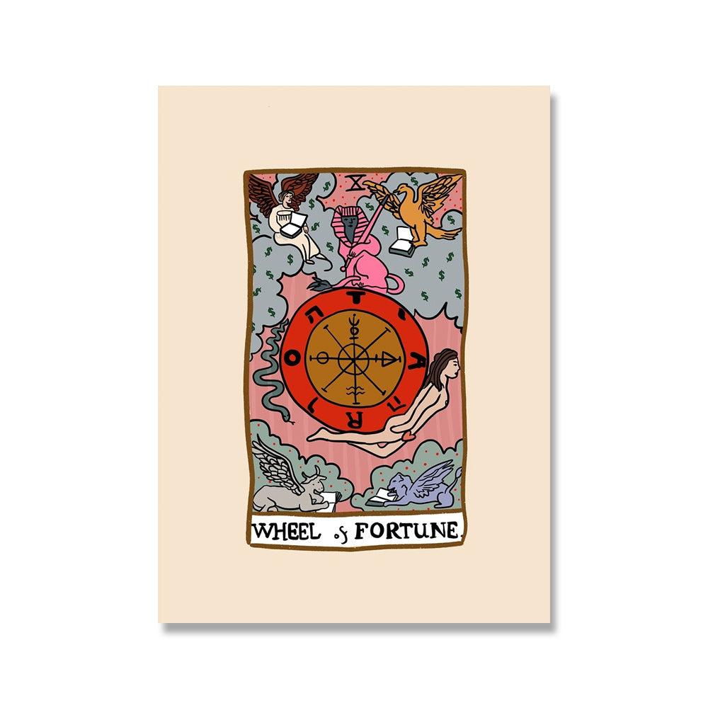 VibeCore Spiritual Lover Girl Canvas Prints Option A Wheel Of Fortune