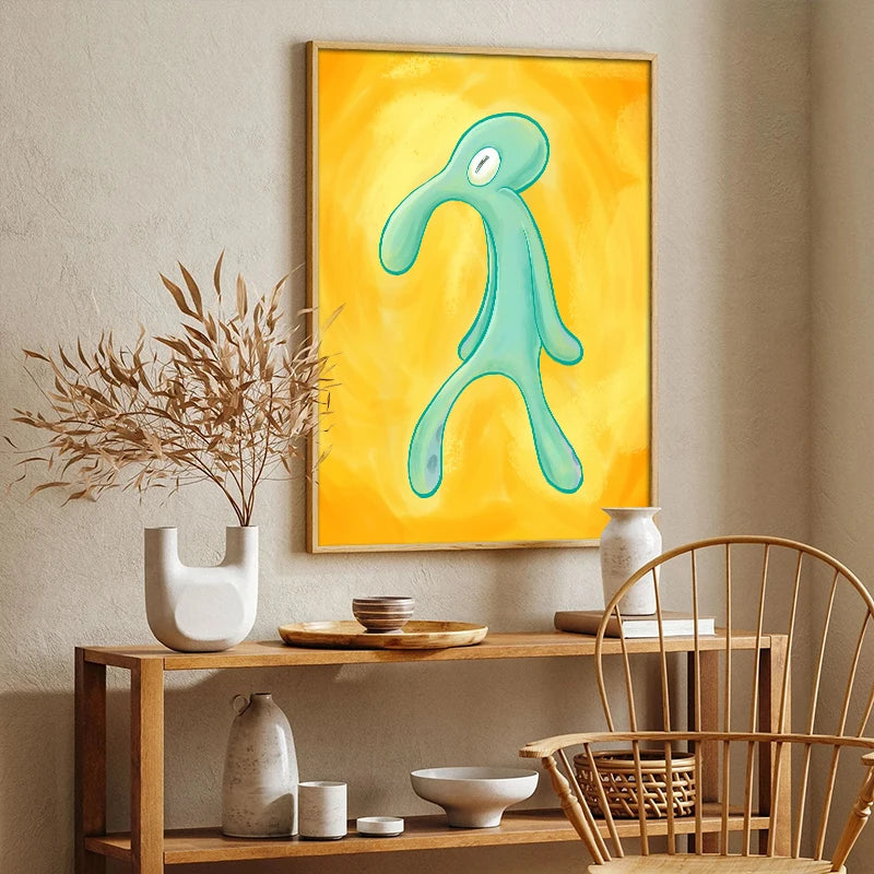 VibeCore Squidward Masterpiece Canvas Print