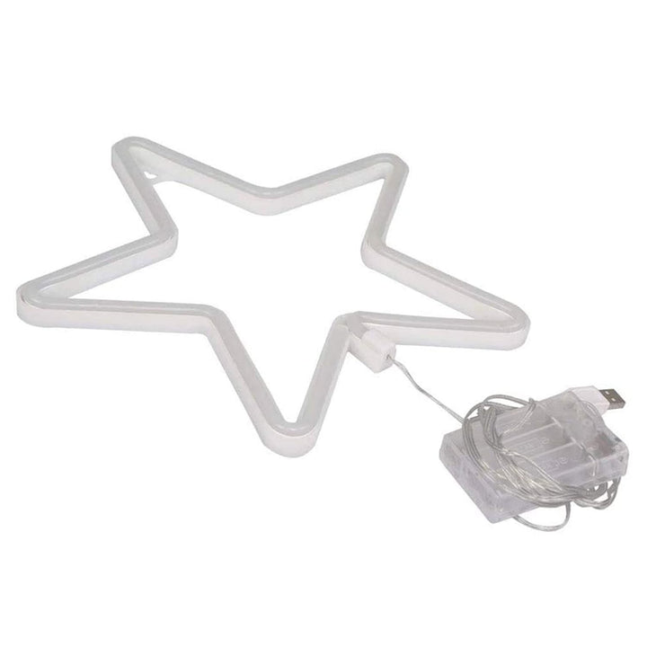 VibeCore Star Neon Light unlit, displaying its sleek, star-shaped frame before illumination, ready to light up any room with a soft, glowing ambiance.