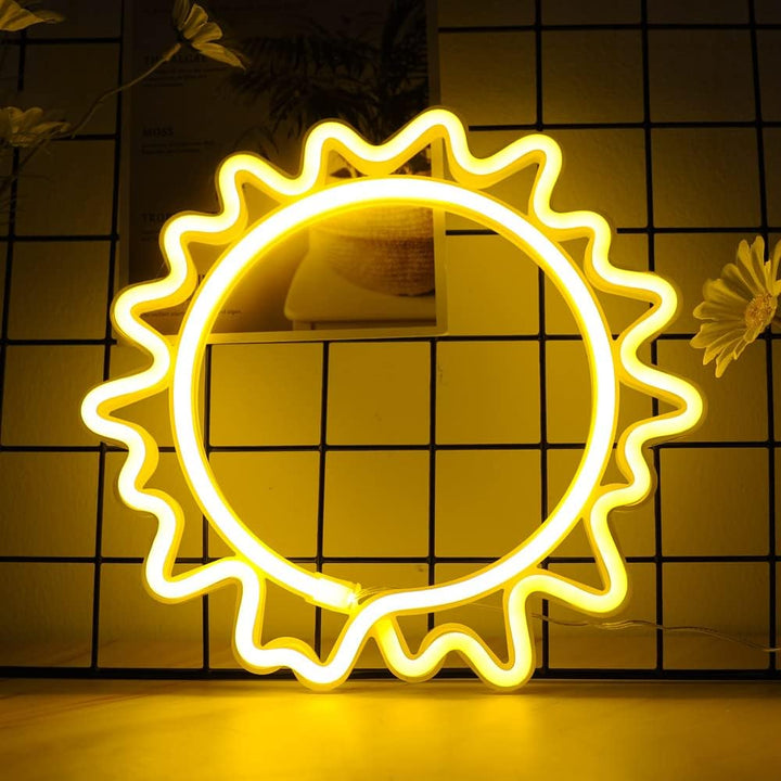 VibeCore Sun Neon Light Against Wall