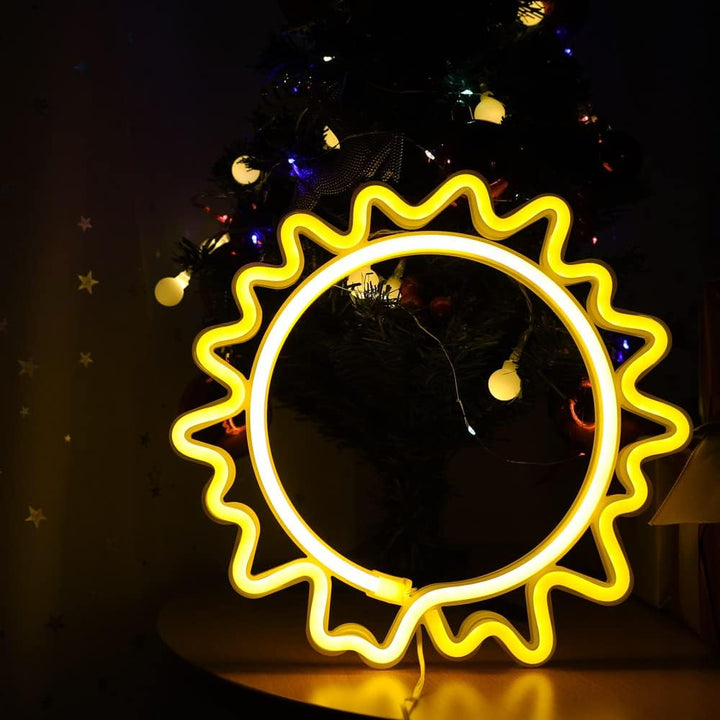 VibeCore Sun Neon Light On Table