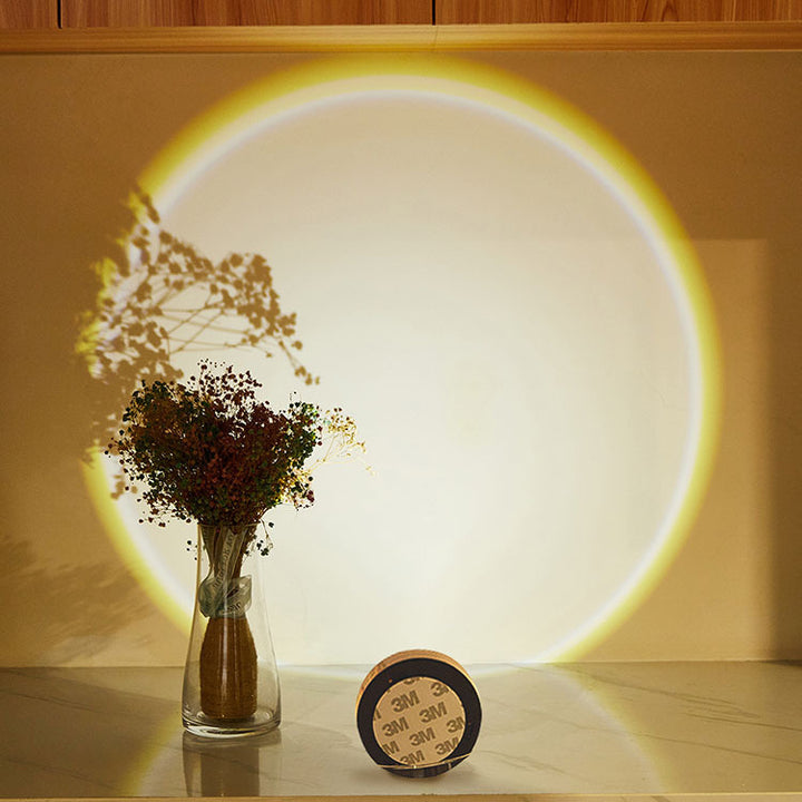 VibeCore Sunset Puck Light in white, featuring a sleek, minimal design for soft ambient lighting in any space.