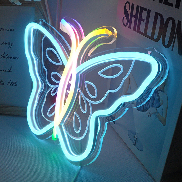 VibeCore Sweet Butterfly Neon Light Ice Blue
