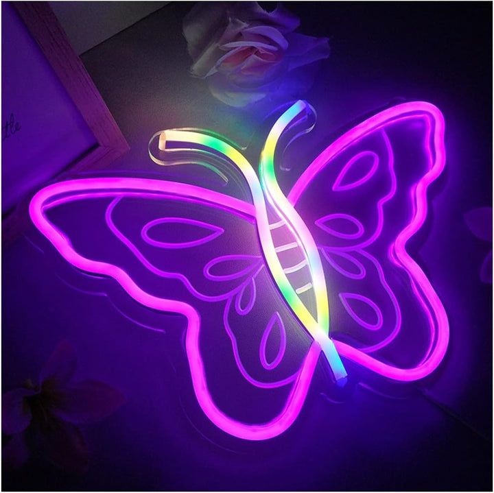 VibeCore Sweet Butterfly Neon Light Pink Side View