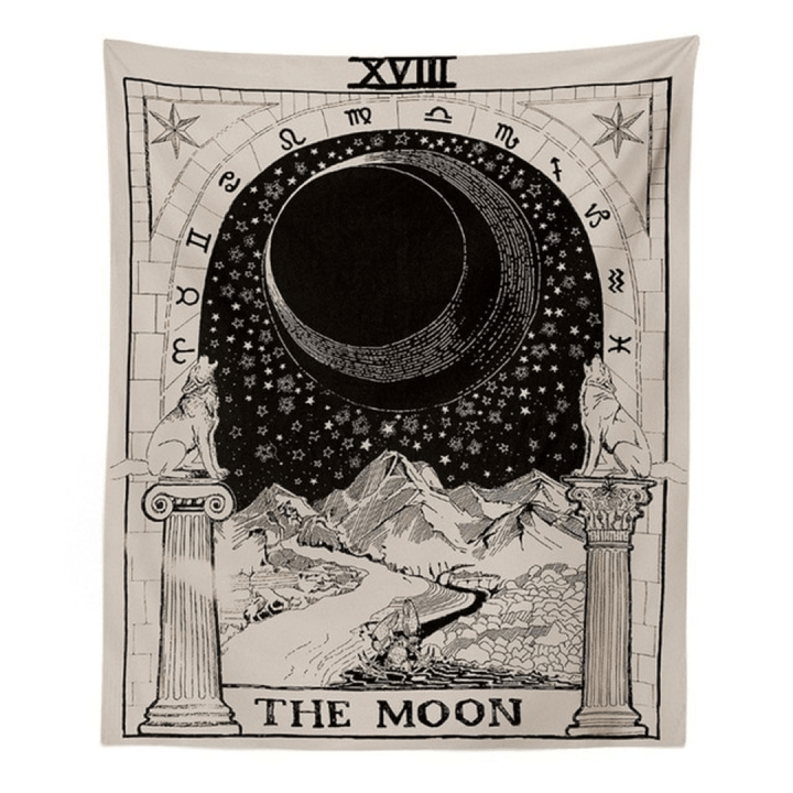 VibeCore The Moon Tarot Card Tapestry Product View