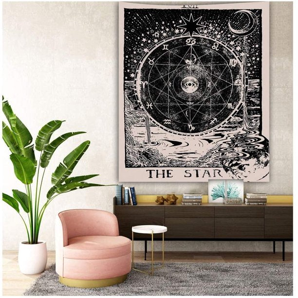 VibeCore The Star Tarot Card Tapestry On Wall