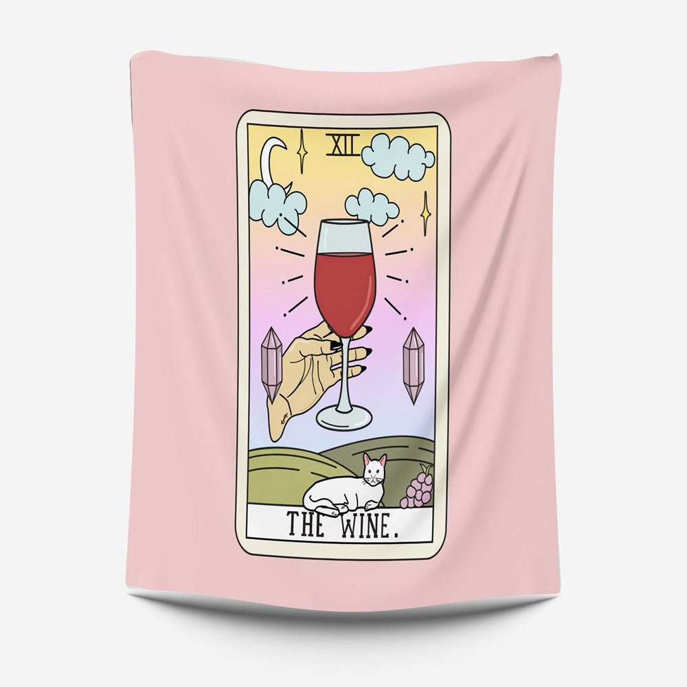 VibeCore The Wine Tarot Tapestry Product View