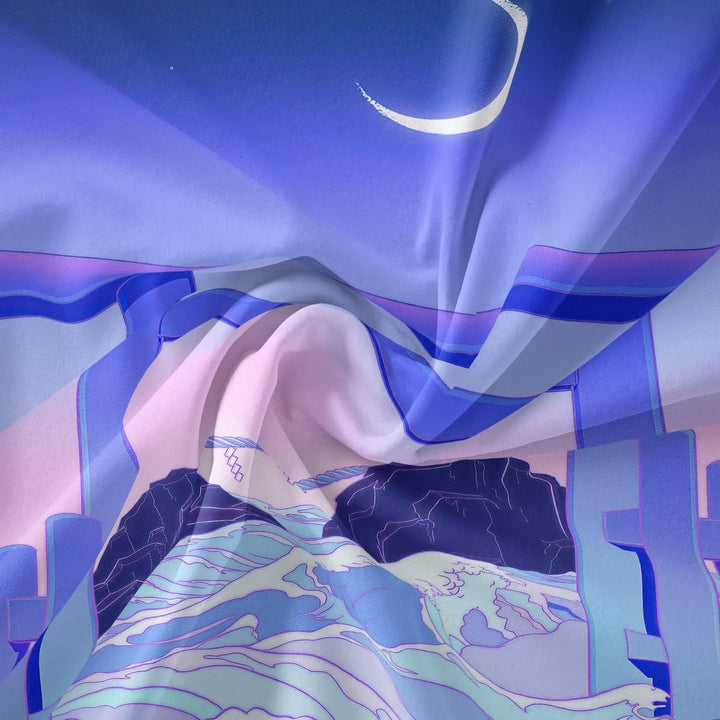 VibeCore Tidal Harmony Tapestry Material Close Up