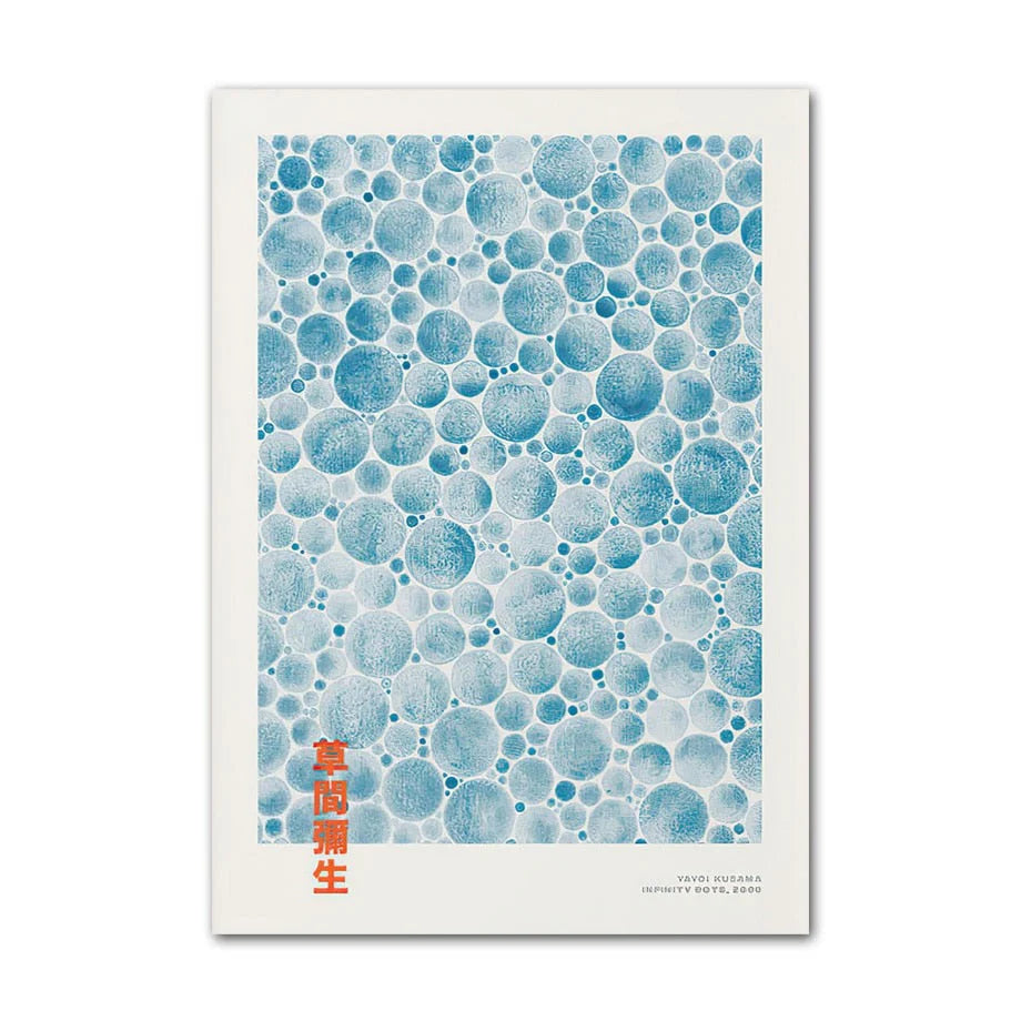VibeCore Timeless Blue Canvas Posters featuring pastel blue abstract bubbles. The soft, soothing design creates a tranquil and modern vibe, ideal for enhancing your bedroom, dorm, or apartment decor.