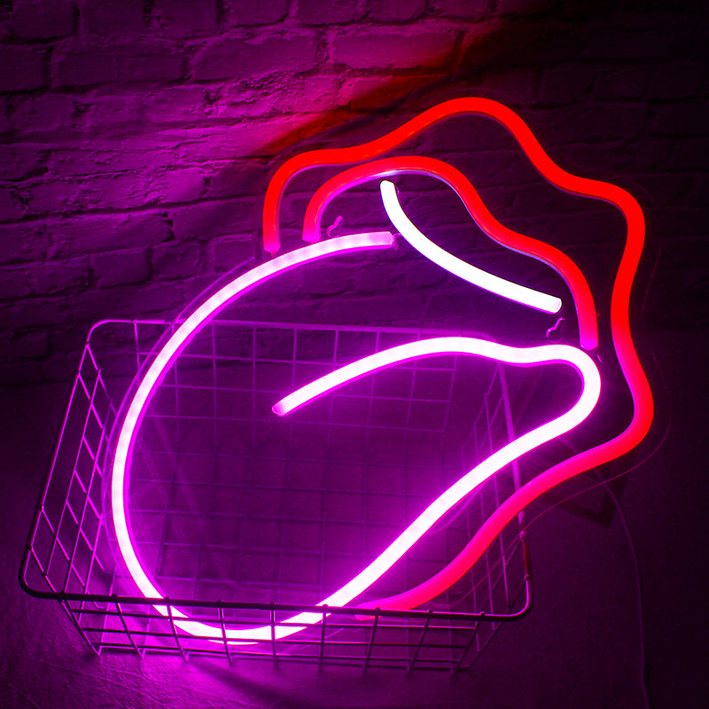 VibeCore Tongue Out Neon Light In Basket