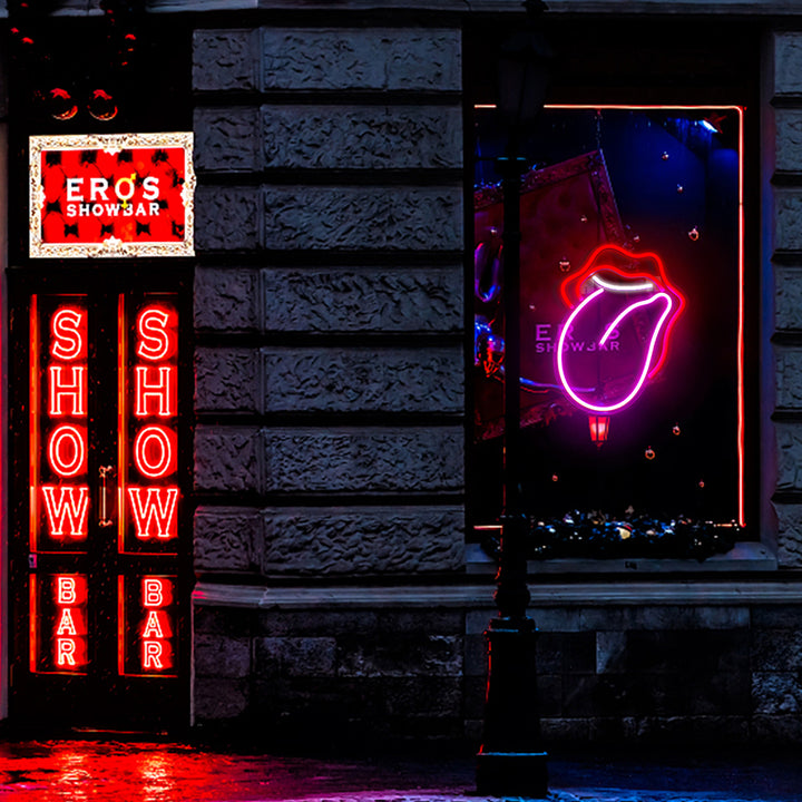 VibeCore Tongue Out Neon Light In Window