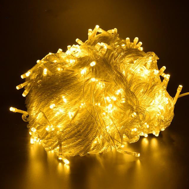 VibeCore traditional string lights bundle, featuring warm white LEDs that create a cozy, inviting glow, perfect for decorating any space.