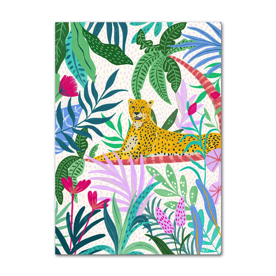 VibeCore Tropical Jungle Canvas Prints Option A: Cheetah in the jungle