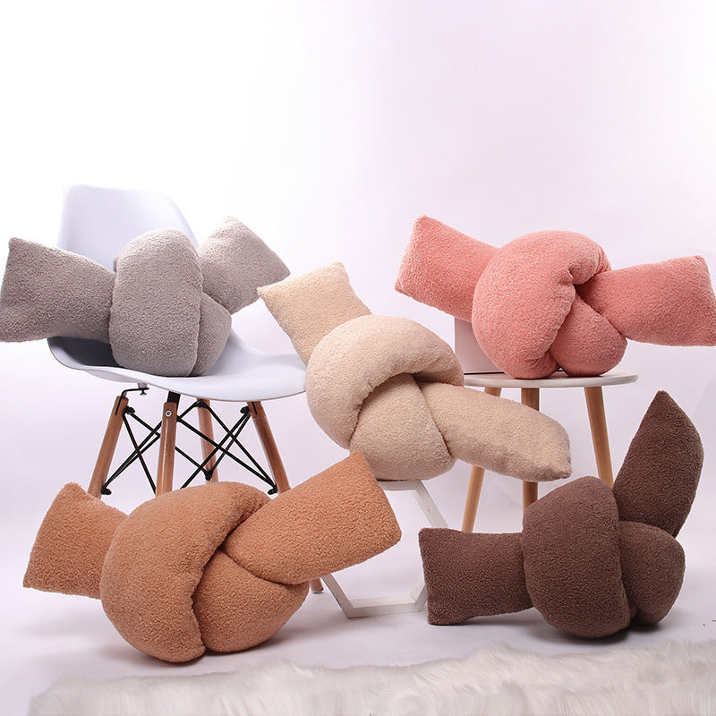 VibeCore Twist Knot Throw Pillow - 5 Color Options, Unique Twist-Knot Design, Plush Material with PP Cotton Fill, Cozy and Aesthetic Decorative Accent for Bed, Couch, or Chair, Easy to Clean