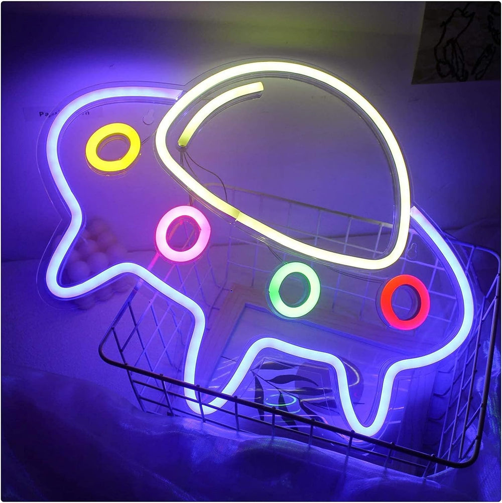VibeCore UFO Neon Light In Basket