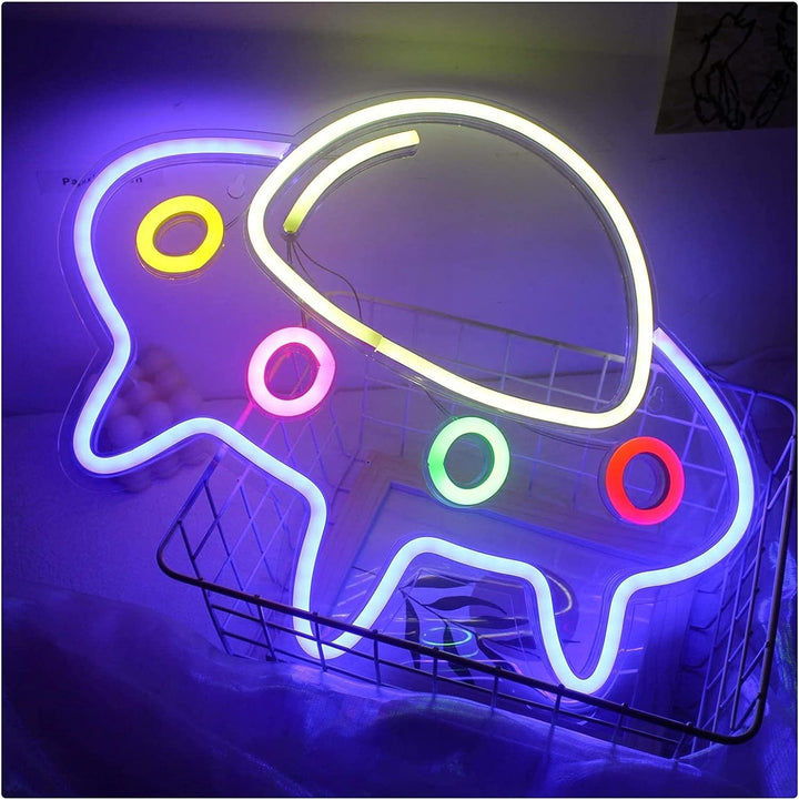 VibeCore UFO Neon Light In Basket