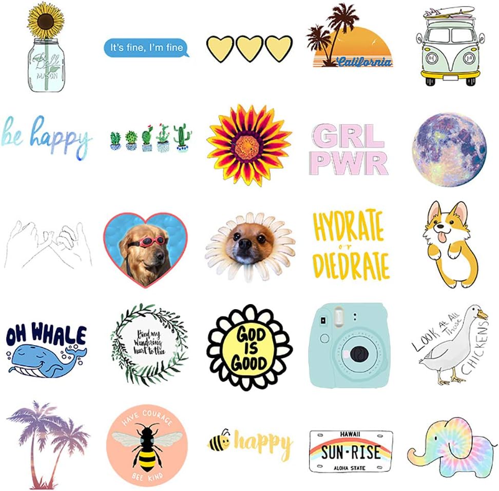 VibeCore VSCO Girl Sticker pack featuring another set of 20 unique and vibrant designs, perfect for customizing your phone, laptop, or accessories.