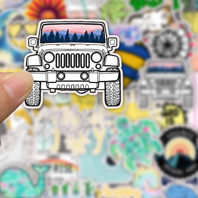 VibeCore VSCO Girl Sticker showcasing a Jeep with a stunning sunset in the windshield, ideal for adding a cool, laid-back vibe to your accessories.
This description is designed to highlight the visual appeal while including key keywords. Let me know if you'd like any changes!