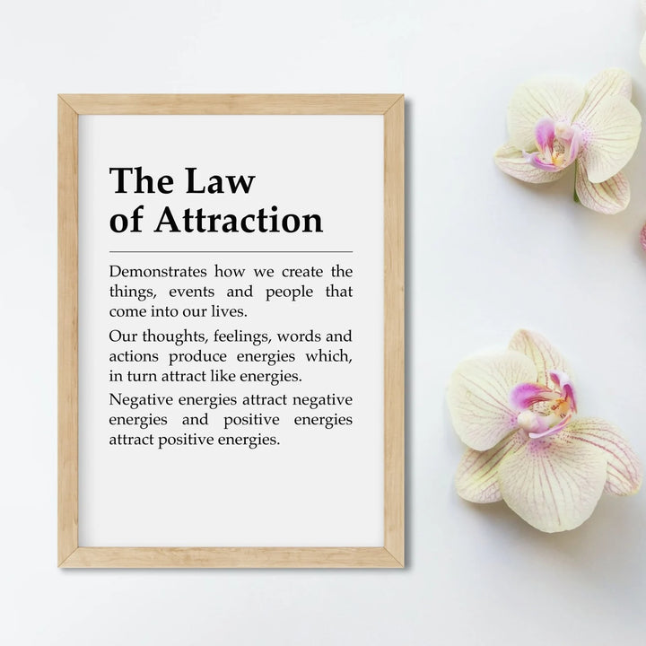 VibeCore VibeCore The Law Of Attraction Canvas Print Framed