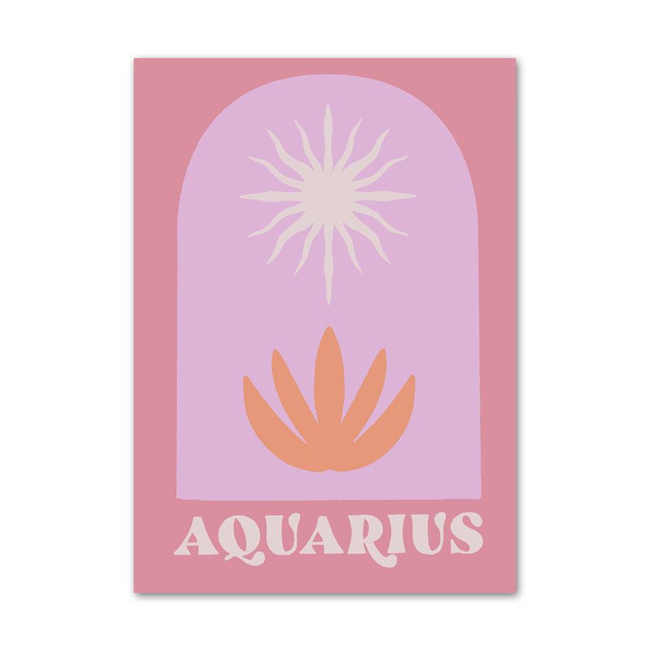 VibeCore Vibrant Zodiac Vibes Canvas Prints Aquarius