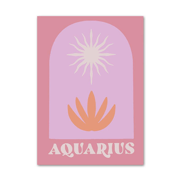 VibeCore Vibrant Zodiac Vibes Canvas Prints Aquarius