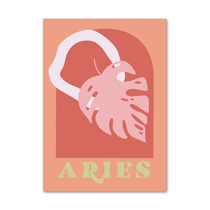 VibeCore Vibrant Zodiac Vibes Canvas Prints Aries
