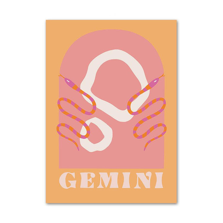 VibeCore Vibrant Zodiac Vibes Canvas Prints Gemini