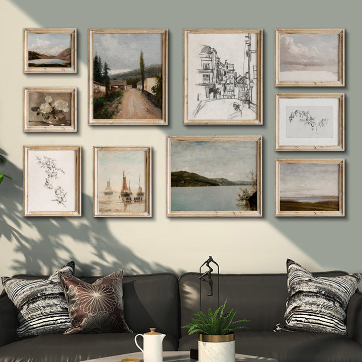 VibeCore Vintage European Canvas Prints On Wall In Living Room