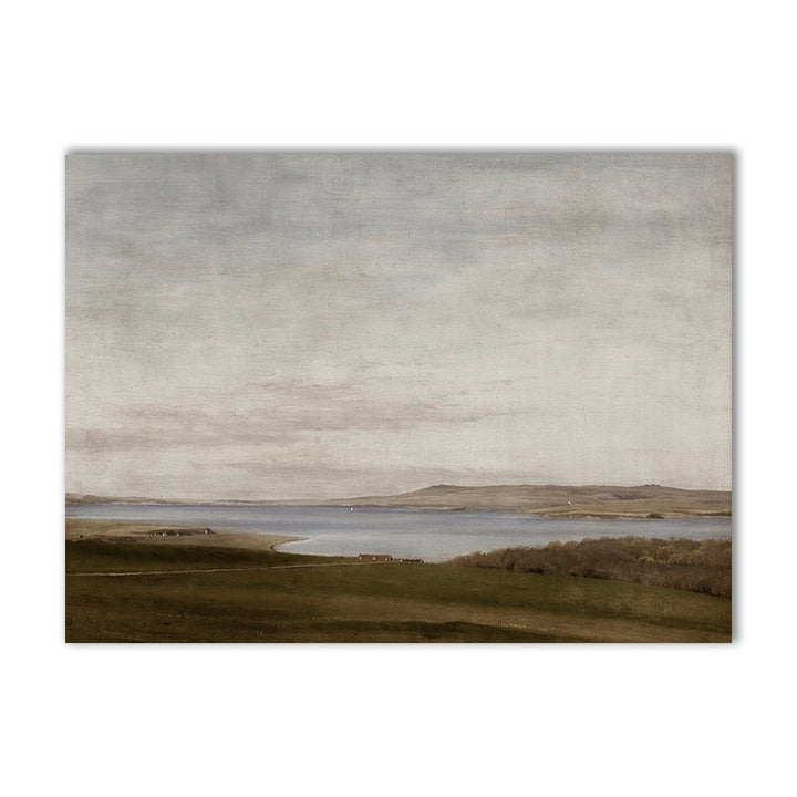 VibeCore Vintage European Canvas Prints Option F: Flat land with lake