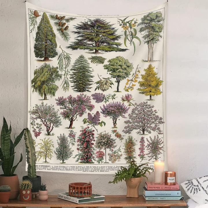 VibeCore Vintage Tree Chart Tapestry