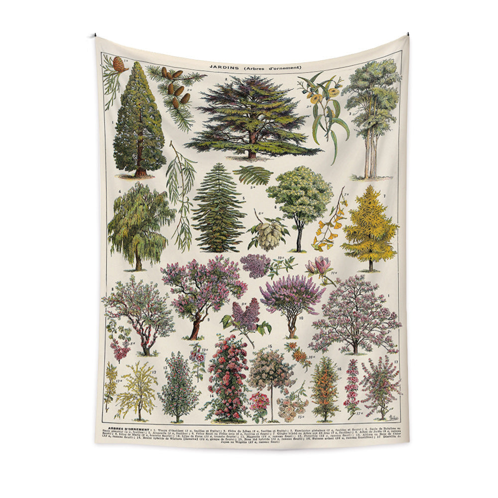 VibeCore Vintage Tree Chart Tapestry Product View