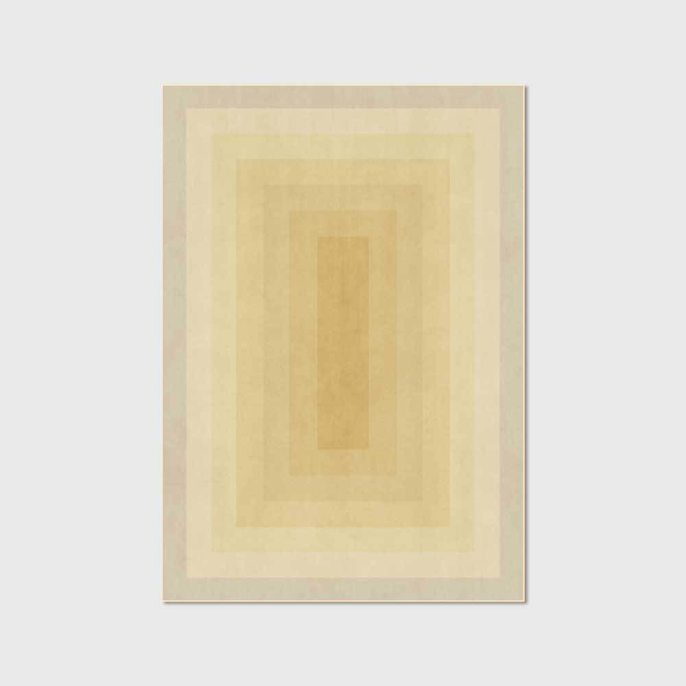 VibeCore Watercolor Gradient Area Rug Yellow, showcasing a soft gradient design that transitions from light to deep yellow hues, creating a vibrant and cozy feel for any space.