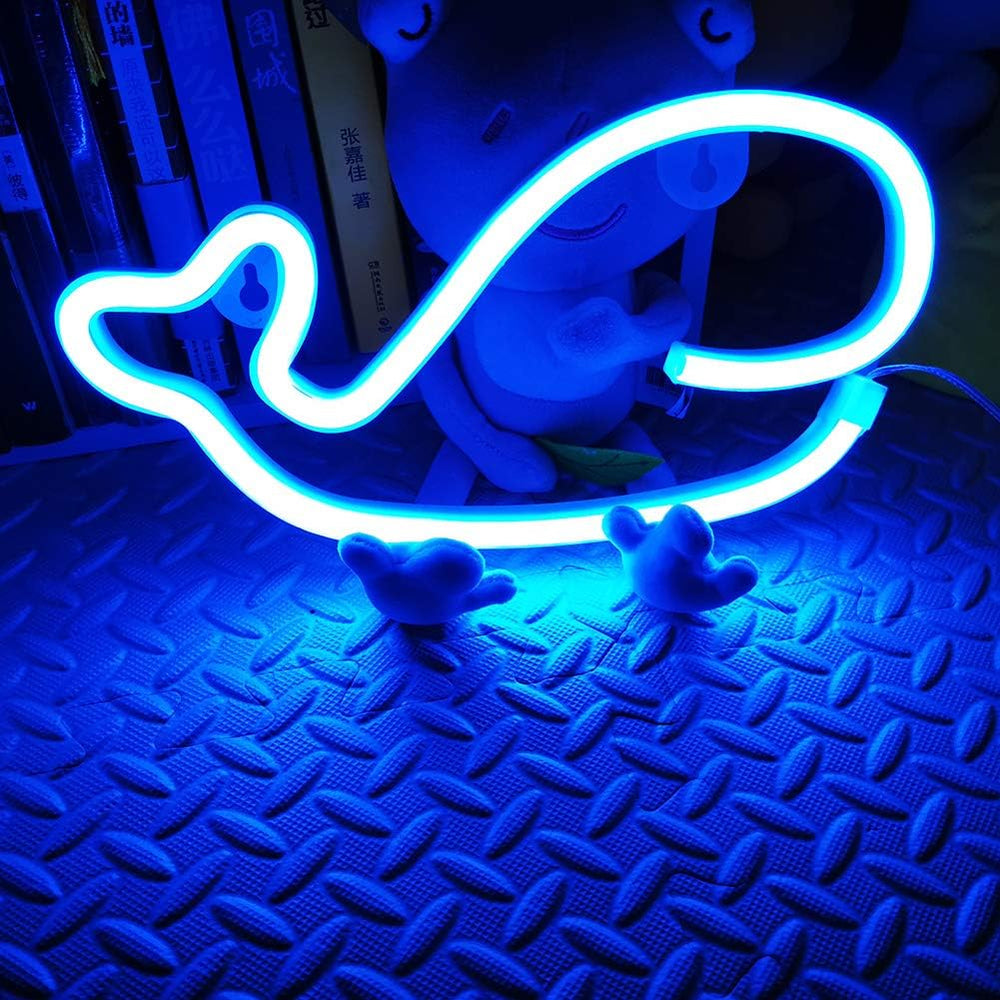 VibeCore Whale Neon Light On Plushie