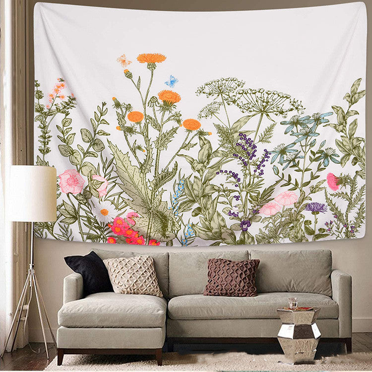 VibeCore Wildflowers Tapestry In Living Room