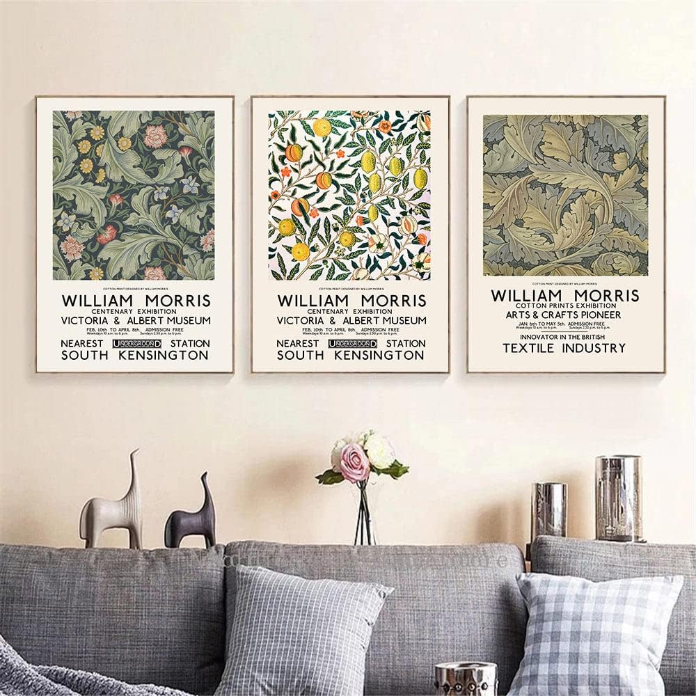 VibeCore William Morris Canvas Prints