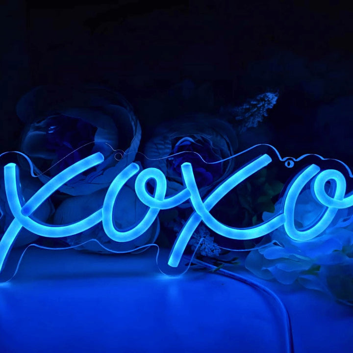 VibeCore XOXO Neon Light Blue Front View