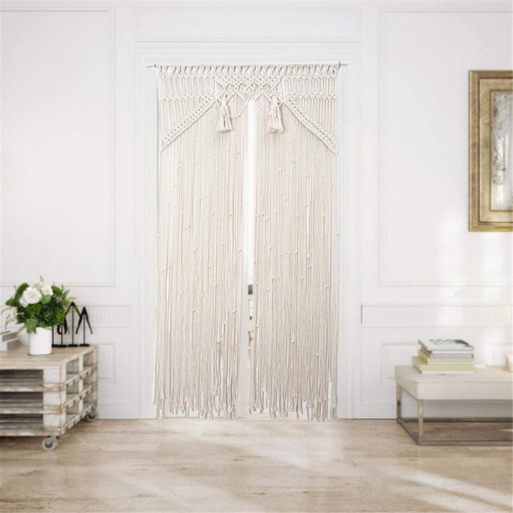 VibeCore Zen Fringe Handmade Macrame Curtain Hanging In Doorway