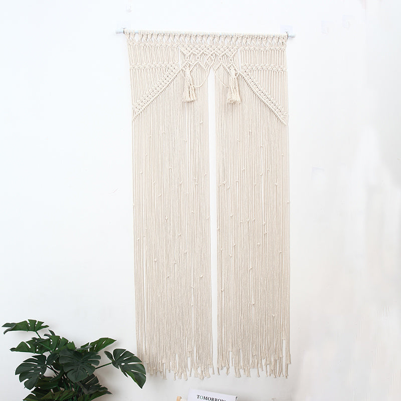 VibeCore Zen Fringe Handmade Macrame Curtain Hanging On Wall